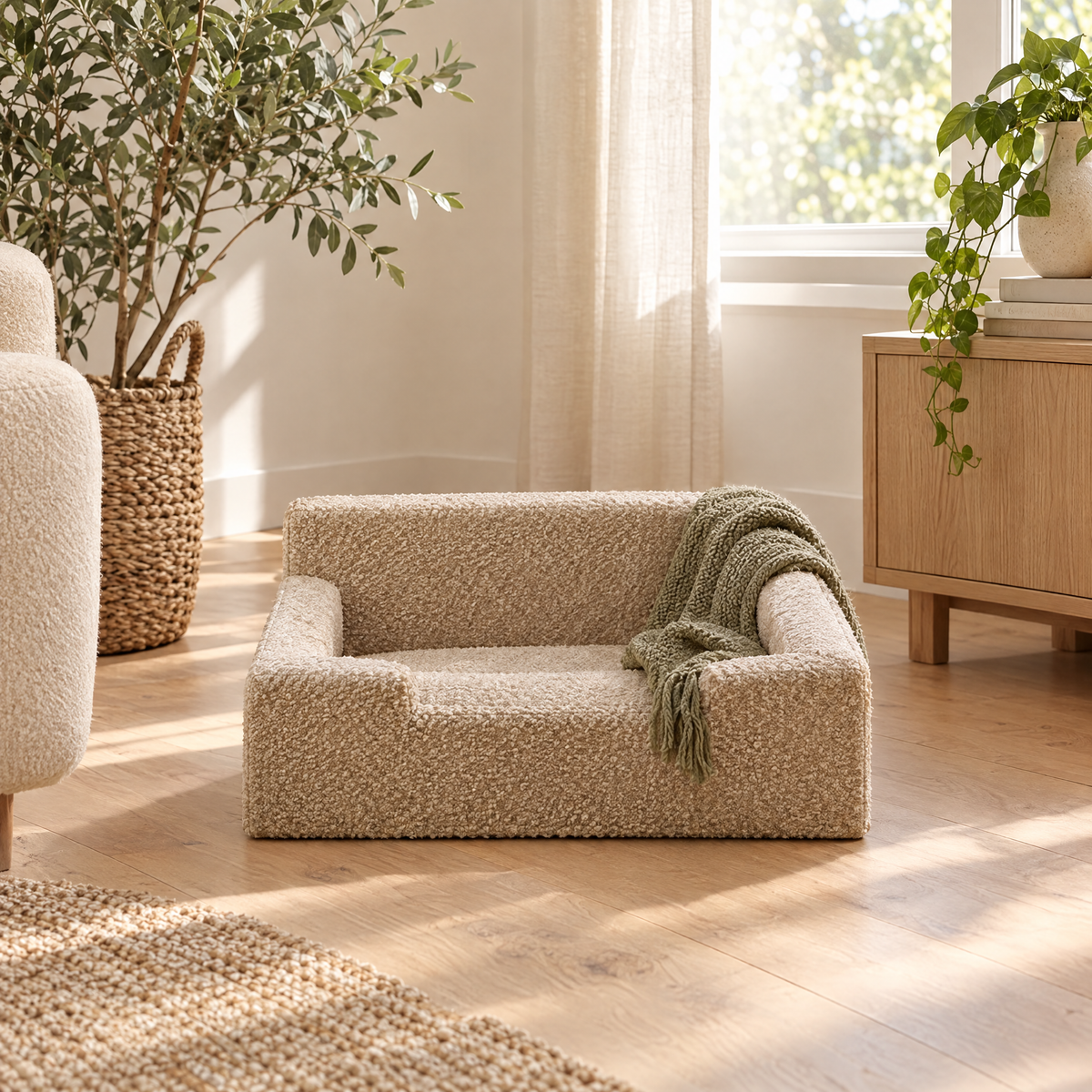 Willow boucle pet sofa bed lifestyle photo 4