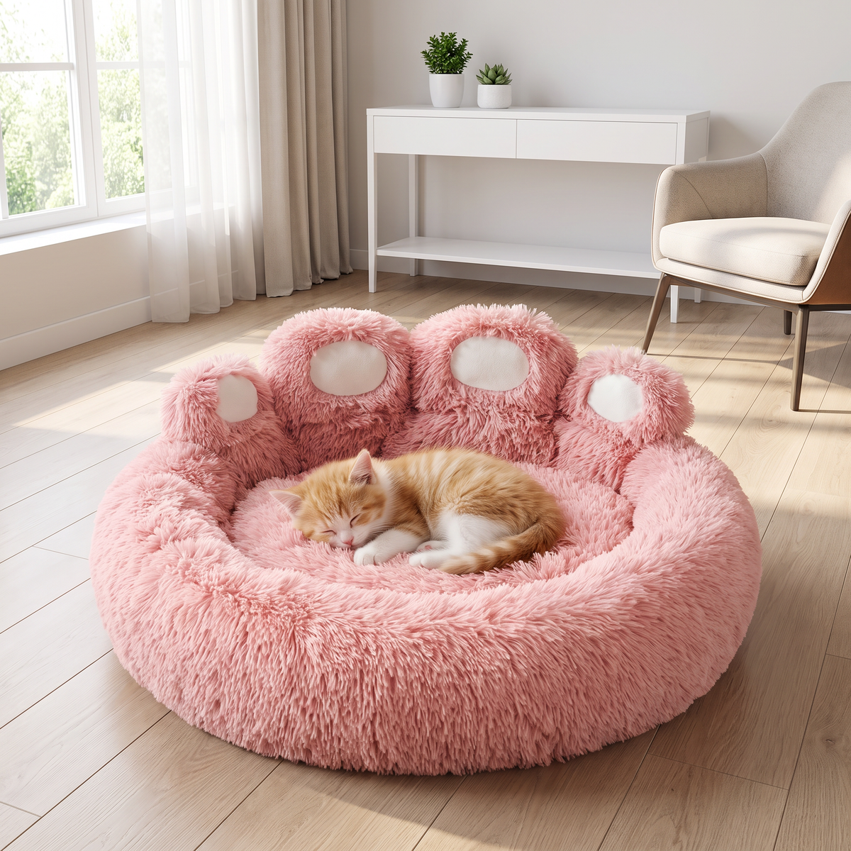 Cub bear paw dog bed
