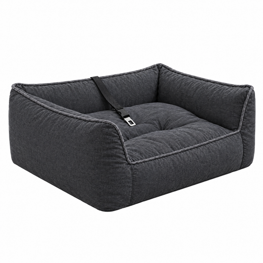 Wren dog car seat booster bed on white background