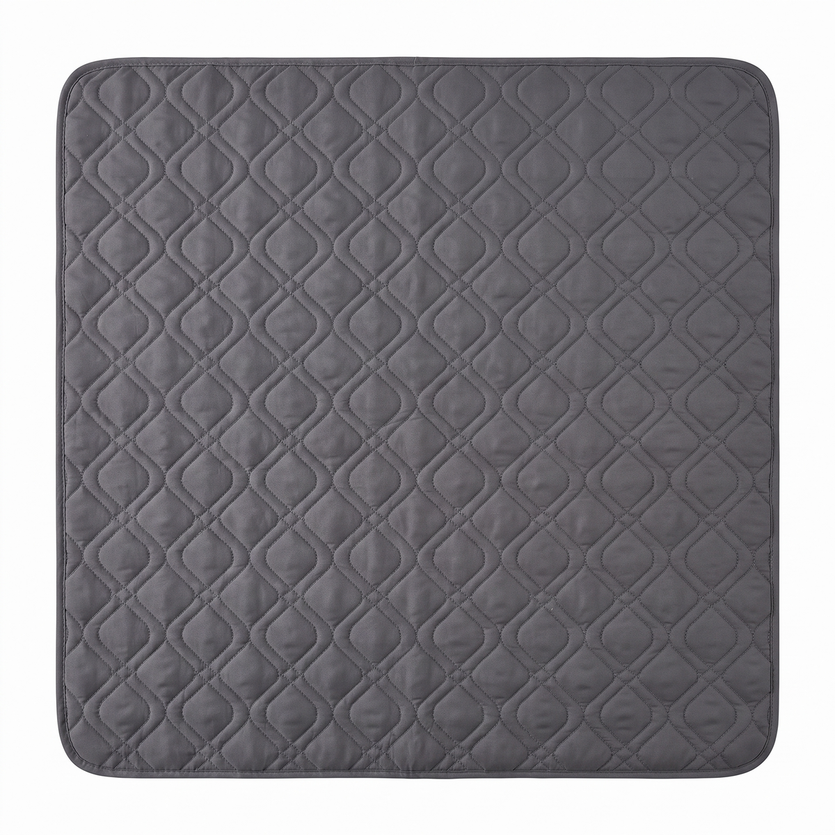 Haven dark grey quilted pet sofa cover 70 x 70 cm on white background