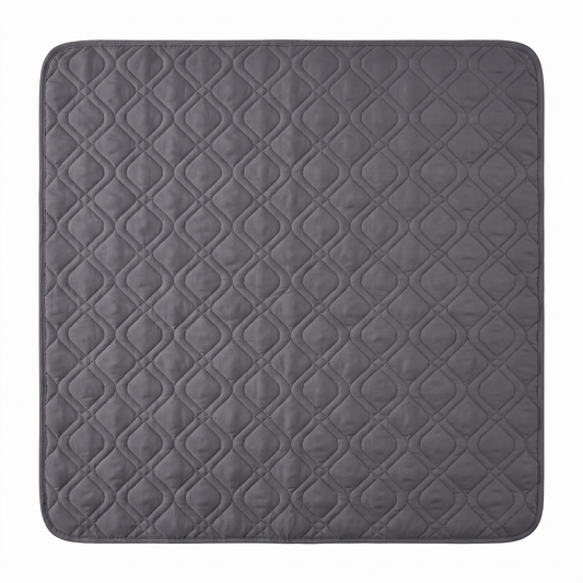 Haven dark grey quilted pet sofa cover 70 x 70 cm on white background