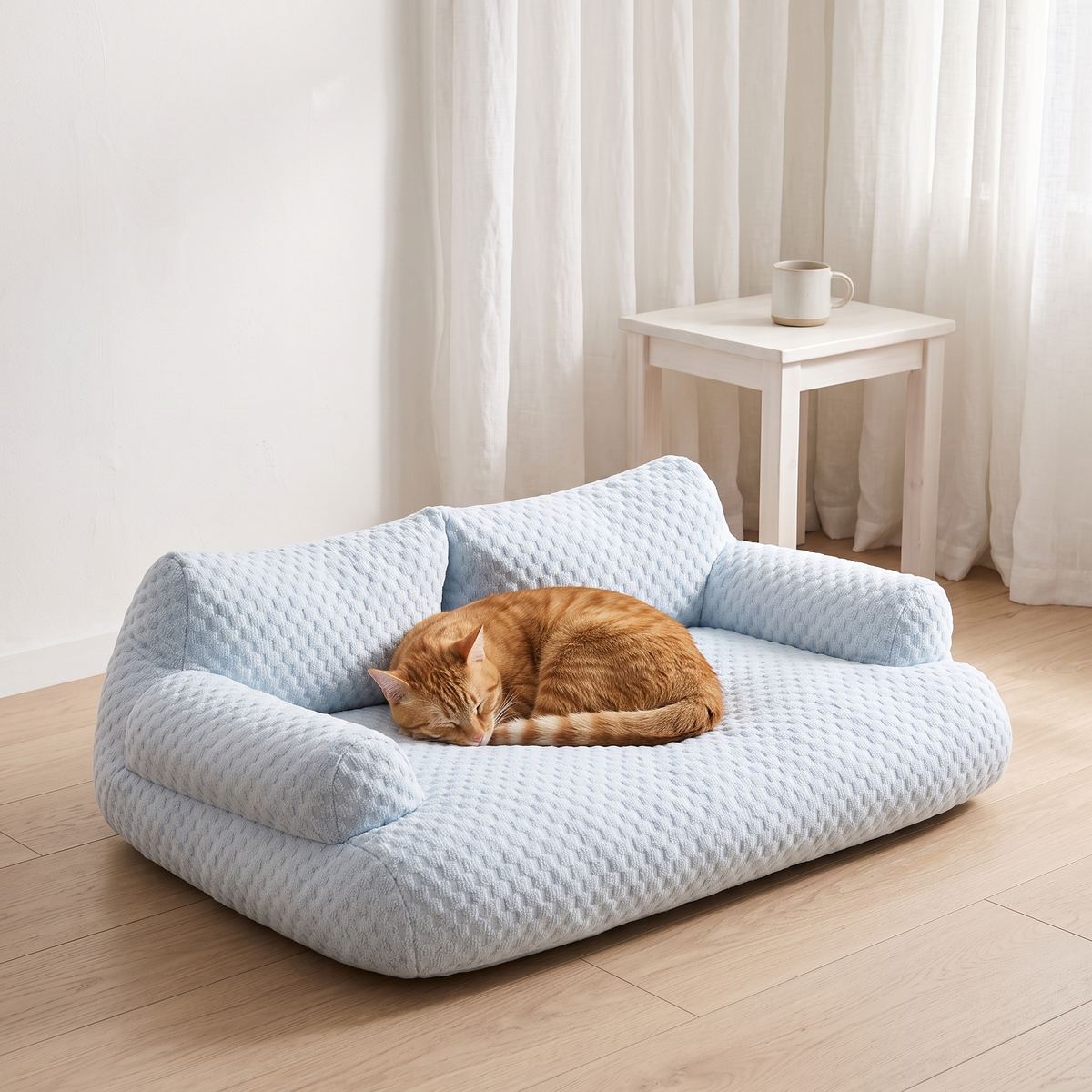 Lagoon light blue cooling pet sofa bed