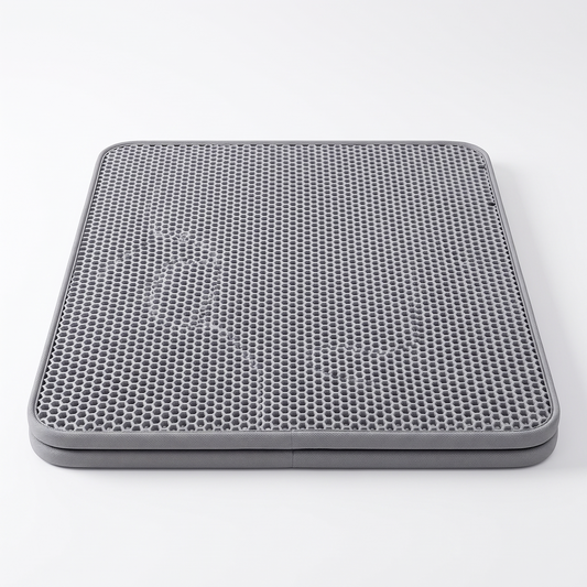 Tidy grey double layer cat litter mat