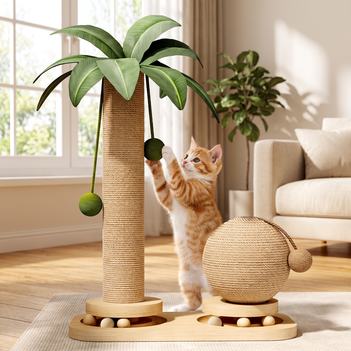 Oasis palm tree cat scratching post