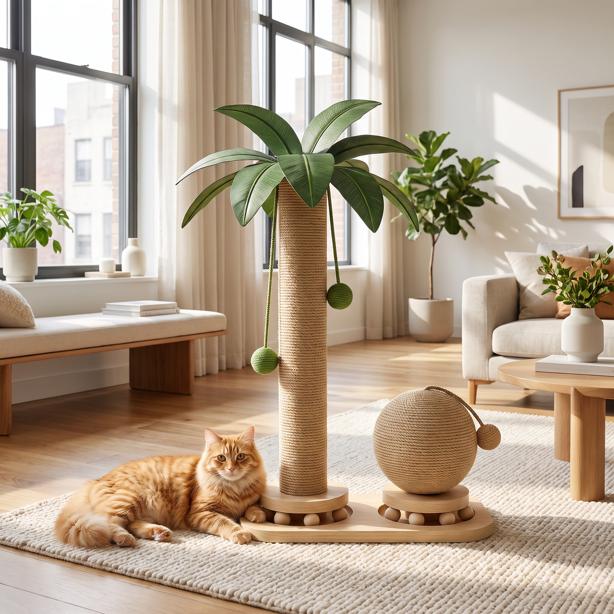 Oasis palm tree cat scratching post