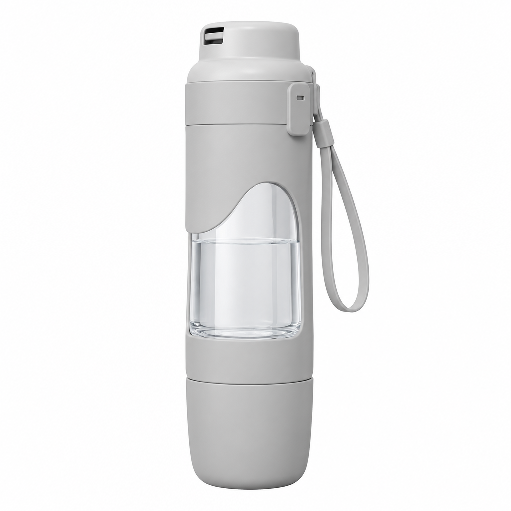 Trailmate portable dog water bottle in grey