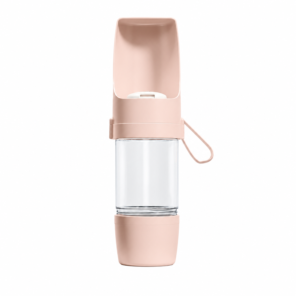 Trailmate portable dog water bottle in pink