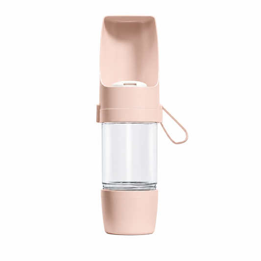 Trailmate portable dog water bottle in pink