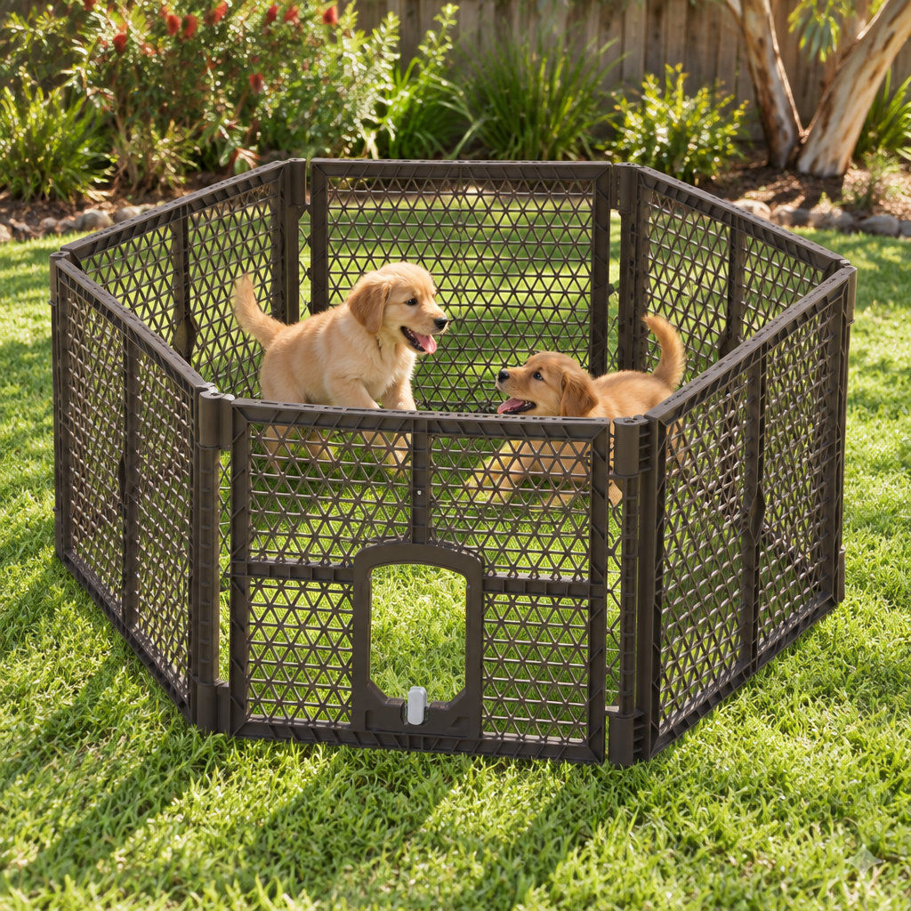 Paddock 6 panel pet playpen