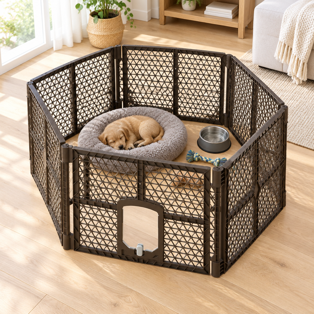 Paddock 6 panel pet playpen